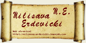 Milisava Erdevički vizit kartica